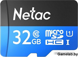 Флеш карта microSDXC 32Gb Class10 Netac NT02P500STN-032G-R P500 + adapter