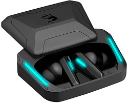 Наушники с микрофоном A4Tech Bloody M70 черный/синий вкладыши BT в ушной раковине (M70 BLACK+BLUE)