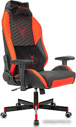 Кресло игровое Knight Neon черный/красный соты эко.кожа с подголов. крестов. металл