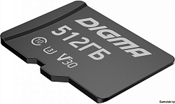 Флеш карта microSDXC 512Gb Class10 Digma CARD30 + adapter