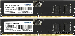 Память DDR5 2x8Gb 4800MHz Patriot PSD516G4800K Signature RTL PC5-38400 CL40 DIMM ECC 288-pin 1.1В