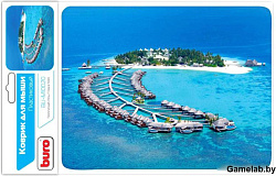 Коврик для мыши Buro BU-M10020 рисунок/тропический отель