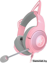 Razer Наушники Razer Kraken Kitty V2 Quartz Edition USB Headset with RGB Kitty Ears