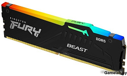 Kingston 16GB Kingston DDR5 5600 DIMM FURY Beast RGB XMP Gaming Memory KF556C40BBAK2-16 Non-ECC,  CL