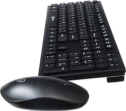 Клавиатура + мышь Oklick 240M клав:черный мышь:черный USB беспроводная slim Multimedia