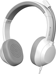 Наушники с микрофоном A4Tech Fstyler FH150U белый/серый 2м накладные USB оголовье (FH150U WHITE)