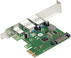 Контроллер ExeGate EXE-323 PCI-E 2.0, 2*USB3.0 ext + 1*Type-C, разъем доп.питания (OEM) EX283719RUS
