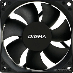 Вентилятор Digma DFAN-80 80x80x25mm 3-pin 4-pin (Molex)23dB 73gr Ret