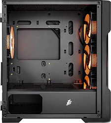 Корпус 1STPLAYER TRILOBITE T3 ARGB Black / mATX / 4x120mm ARGB fans / T3-BK-4F7