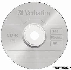 Диск CD-R Verbatim 700Mb 52x Jewel case (10шт) (43327)