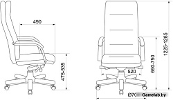 Кресло руководителя Бюрократ T-9927WALNUT черный кожа крестовина металл/дерево