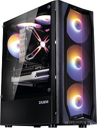 Корпус ZALMAN N4 Rev.1, без БП, боковое окно (закаленное стекло), черный,  ATX