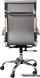 Кресло руководителя Бюрократ CH-993 серый искусственная кожа крестовина металл хром