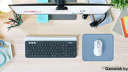 Коврик для мыши Logitech Studio Mouse Pad Мини голубой 230x200x2мм (956-000051)