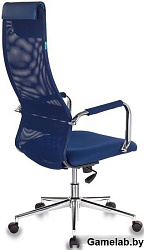 Кресло руководителя Бюрократ KB-9N синий TW-05N TW-10N сетка с подголов. крестовина металл хром