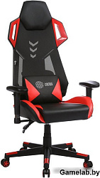 Кресло игровое Cactus CS-CHR-090BLR черный/красный эко.кожа/сетка крестов. нейлон