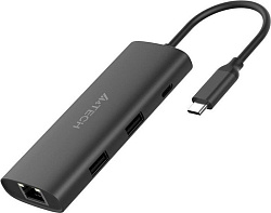Разветвитель USB-C A4Tech DST-80C 2порт. серый