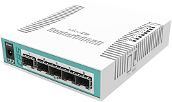 MikroTik Cloud Router Switch 106-1C-5S with QCA8511 400MHz CPU, 128MB RAM, 1x Combo port (Gigabit Et