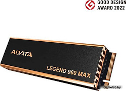 ADATA M.2 2280 4TB LEGEND 960 MAX PCIe Gen4x4 with NVMe, 7400/6800, IOPS 700/550, MTBF 2M, 3D NAND, 