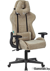 Кресло игровое Бюрократ VIKING KNIGHT Fabric песочный Light-21 с подголов. крестовина металл