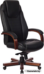 Кресло руководителя Бюрократ T-9923WALNUT черный кожа крестовина металл/дерево