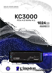 Накопитель SSD Kingston PCI-E 4.0 x4 1Tb SKC3000S/1024G KC3000 M.2 2280