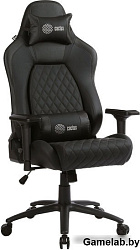 Кресло игровое Cactus CS-CHR-130 черный эко.кожа с подголов. крестов. сталь