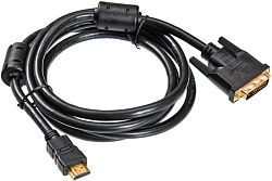 Кабель Buro HDMI-19M-DVI-D-1.8M HDMI (m) DVI-D (m) 1.8м феррит.кольца черный