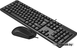 Клавиатура + мышь A4Tech KK-3330S клав:черный мышь:черный USB