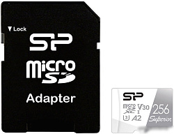 Флеш карта microSDXC 256Gb Class10 Silicon Power SP256GBSTXDA2V20SP Superior + adapter