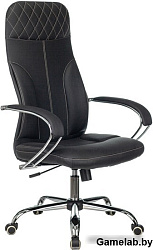 Кресло руководителя Бюрократ CH-608SL/ECO черный эко.кожа крестов. металл хром