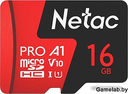 Netac P500 Extreme 16GB Pro MicroSDHC V10/U1/C10 up to 100MB/s, retail pack card only