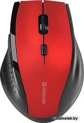 Мышь беспроводная Defender Accura MM-365 Red USB оптическая, 1600 dpi, 5 кнопок + колесо