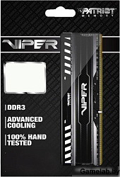 Patriot Viper 3 Black Mamba 8GB DDR3 PC3-12800 (PV38G160C0) Patriot Viper 3 Black Mamba 8GB DDR3 PC3-12800 (PV38G160C0)