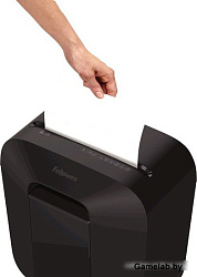 Шредер Fellowes PowerShred LX25 черный (секр.P-4)/перекрестный/6лист./11.5лтр./скрепки/скобы/пл.карт