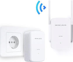 Сетевой адаптер Powerline Mercusys MP510 KIT N300 Gigabit Ethernet (ант.внеш.несъем.) 2ант. (упак.:2