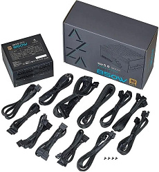 Блок питания Azza ATX 850W PSAZ-850G 80+ gold (20+4pin) APFC 120mm fan 6xSATA Cab Manag RTL