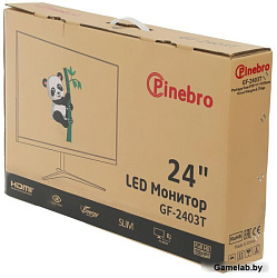 Монитор Pinebro 23.8" GF-2403T черный IPS LED 5ms 16:9 HDMI M/M матовая 250cd 178гр/178гр 1920x1080 