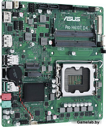 ASUS PRO H610T D4-CSM, LGA1700, B610, 2*DDR4, DP,HDMI, SATA 6.0, M.2, USB 3.2*2, USB 2.0*2,  mITX; 9