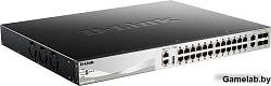 D-Link DGS-3130-30PS/B1A, PROJ L3 Managed Switch with 24 10/100/1000Base-T ports and 2 10GBase-T por