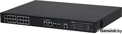 Коммутатор Dahua DH-S4220-16GT-190 (L2) 16x1Гбит/с 2SFP 16PoE 190W управляемый