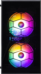 Корпус 1STPLAYER FIREBASE X1 Black / mATX / 3x120mm LED fans / X1-BK-3F1