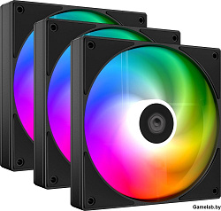 Вентилятор для корпуса ID-COOLING AS-120-ARGB-K TRIO (3 pcs, 120mm, 2000rpm, 58.0 CFM, 27.2 дБ, PWM 