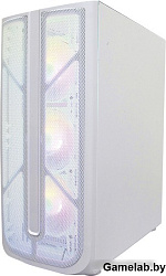 Корпус 1STPLAYER FIREBASE X4 White / ATX, TG / 4x120mm LED fans inc. / X4-WH-4F1-W