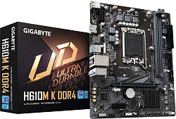 Материнская плата Gigabyte H610M K DDR4 Soc-1700 Intel H610 2xDDR4 mATX AC`97 8ch(7.1) GbLAN+VGA+HDM