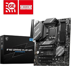 Материнская плата MSI B760 GAMING PLUS WIFI Soc-1700 Intel B760 4xDDR5 ATX AC`97 8ch(7.1) 2.5Gg+HDMI