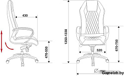 Кресло руководителя Бюрократ _Aura черный кожа крестовина алюминий