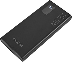 Мобильный аккумулятор Digma DGPF10A 10000mAh QC3.0/PD3.0 22.5W 5A 2xUSB-A/USB-C черный (DGPF10A22PBK