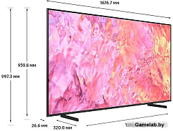 Телевизор QLED Samsung 75" QE75Q60CAUXRU Q черный 4K Ultra HD 60Hz DVB-T2 DVB-C DVB-S2 USB WiFi Smar