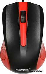 Мышь Acer OMW012 черный/красный оптическая (1200dpi) USB (3but)